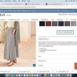 Garnet Hill "Favorite Maxi Skirt"